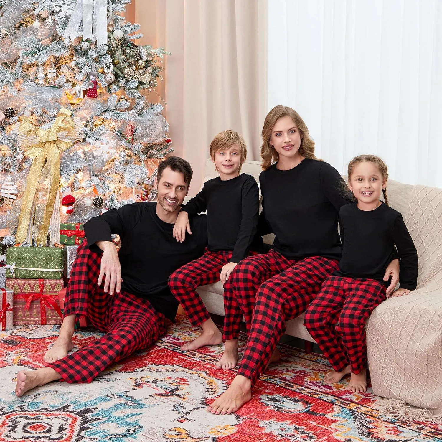 VS&LLWQ Christmas Pjs Family Set Christmas Matching Pajamas For Family Couples Christmas Jammies Holiday Xmas Sleepwear