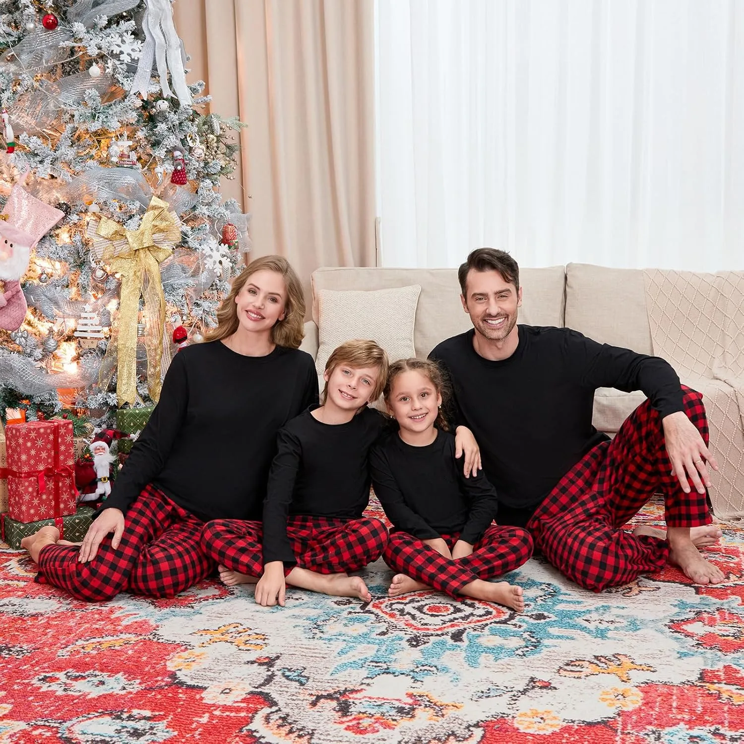 VS&LLWQ Christmas Pjs Family Set Christmas Matching Pajamas For Family Couples Christmas Jammies Holiday Xmas Sleepwear