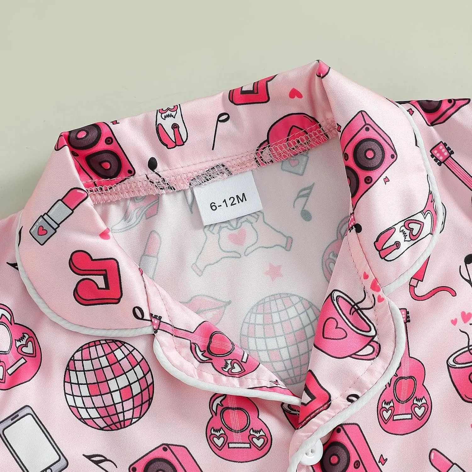 Western Baby Girl Silk Pajamas Set Cowgirl Button Down Short Sleeve Shirts Tops Shorts 2 Piece Satin Pj Lounge Set