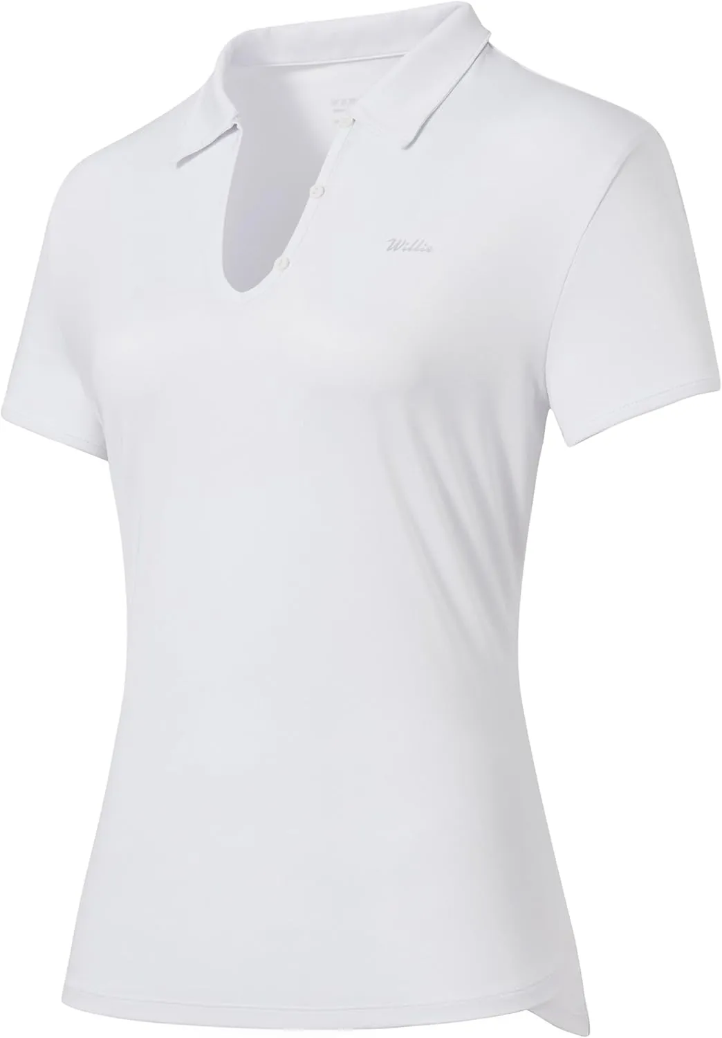 Willit Women's Tennis Shirts Quick Dry Golf Polo Shirts Short Sleeve Active Workout Shirts UPF 50  Running Tops