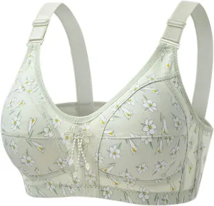 Wireless Bras for Women Cute Daisy Bra, Push Up Bras Full Coverage Bras Comfy Sleep Bra Comfortable Supportive Bra