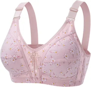 Wireless Bras for Women Cute Daisy Bra, Push Up Bras Full Coverage Bras Comfy Sleep Bra Comfortable Supportive Bra