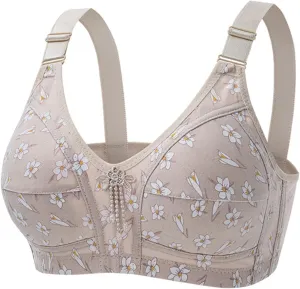 Wireless Bras for Women Cute Daisy Bra, Push Up Bras Full Coverage Bras Comfy Sleep Bra Comfortable Supportive Bra