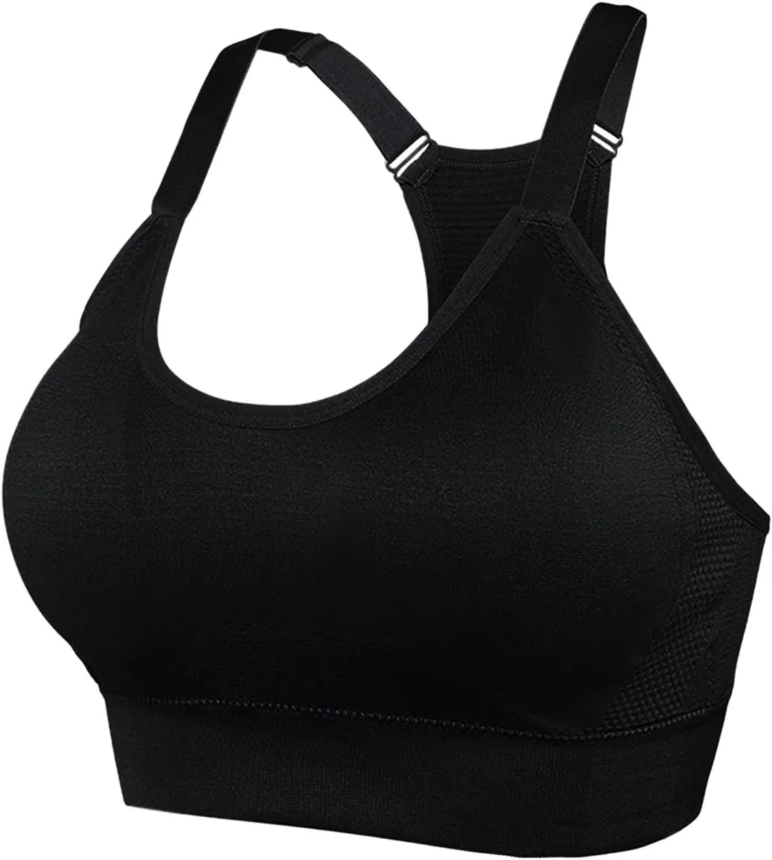 Women 2 Pack Sports Bra Racerback Slim Fit Quick Dry Bra Workout Gym Crop Tank Top Seamless Camisole with Straps