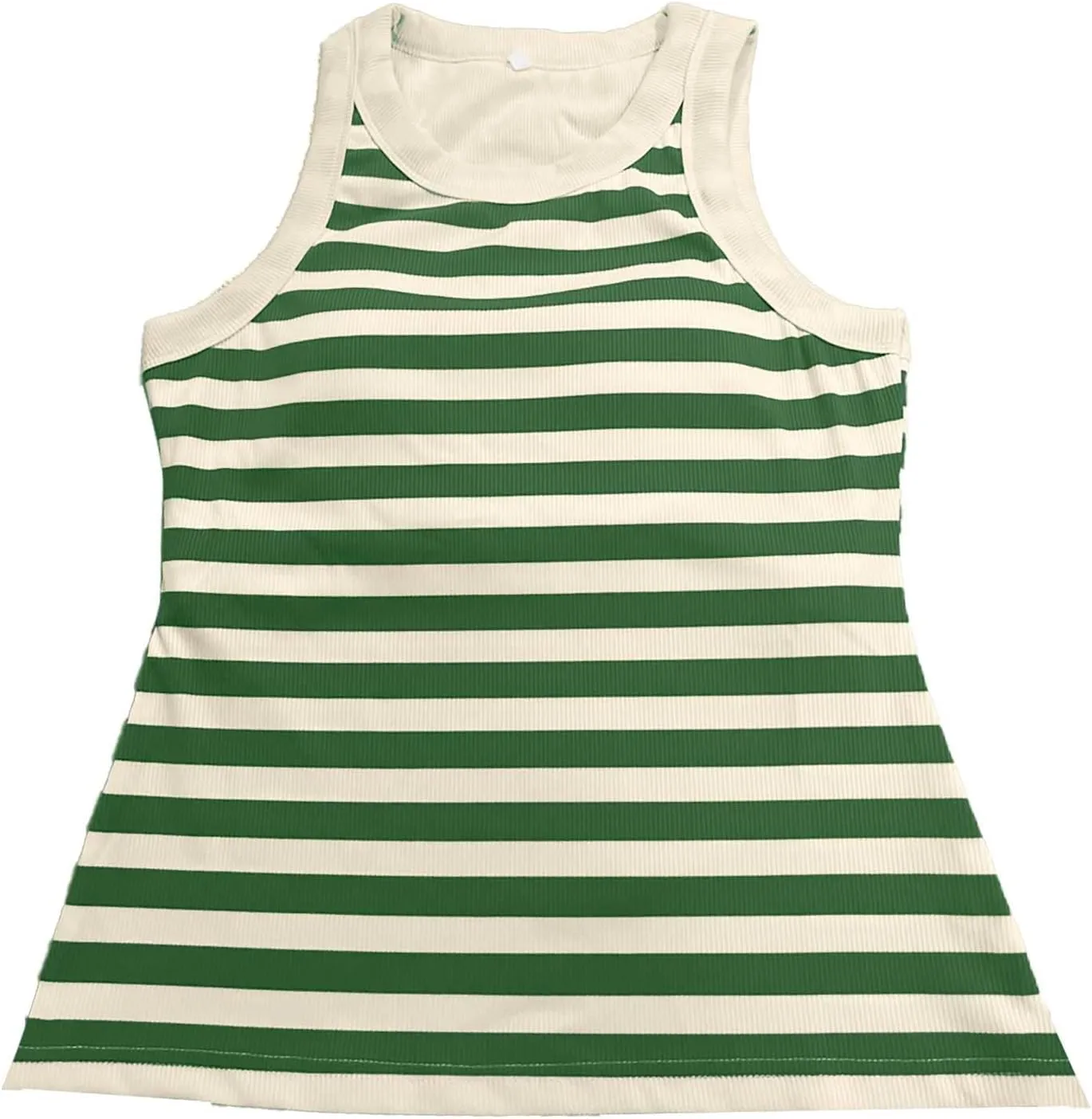 Women Rib Tank Top Padded Workout Top Square Neck Crop Tank Fitted Basic Layering Casual Undershirts Cami Tops