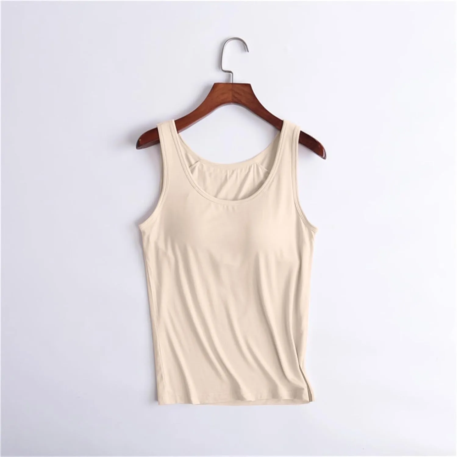 Women Rib Tank Tops with Built in Bras Summer Y2K Yoga Camisoles for Casual Fitness Workout Outfits Undershirts Cami