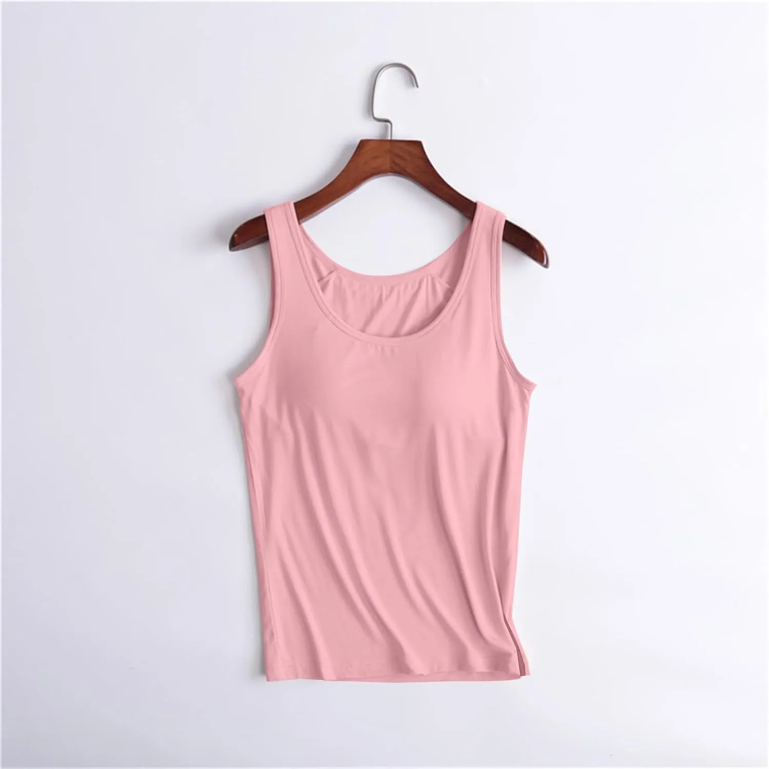 Women Tank Tops Shelf Bra Summer Basic Padded Yoga Camisoles for Casual Fitness Workout Outfits Undershirts Cami