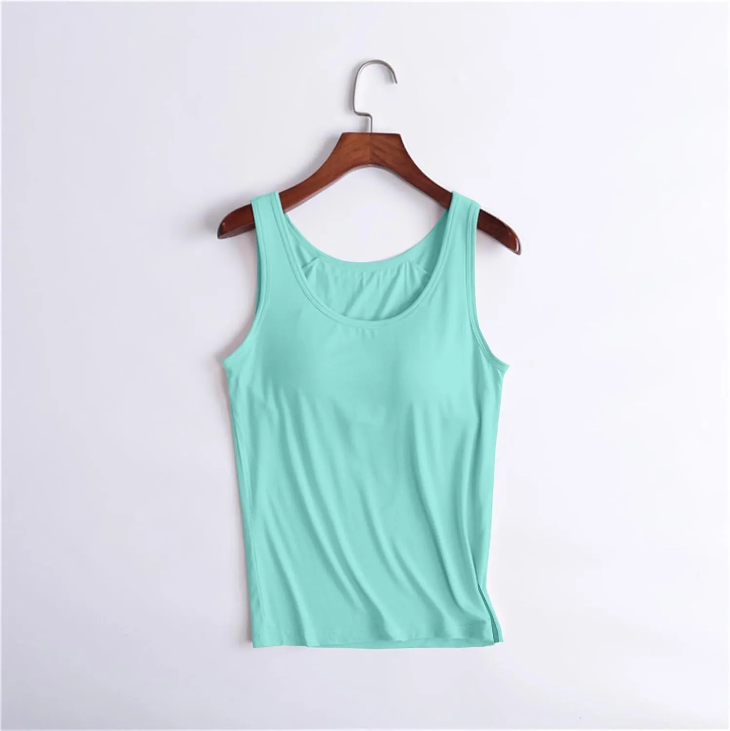 Women Tank Tops Shelf Bra Summer Basic Padded Yoga Camisoles for Casual Fitness Workout Outfits Undershirts Cami