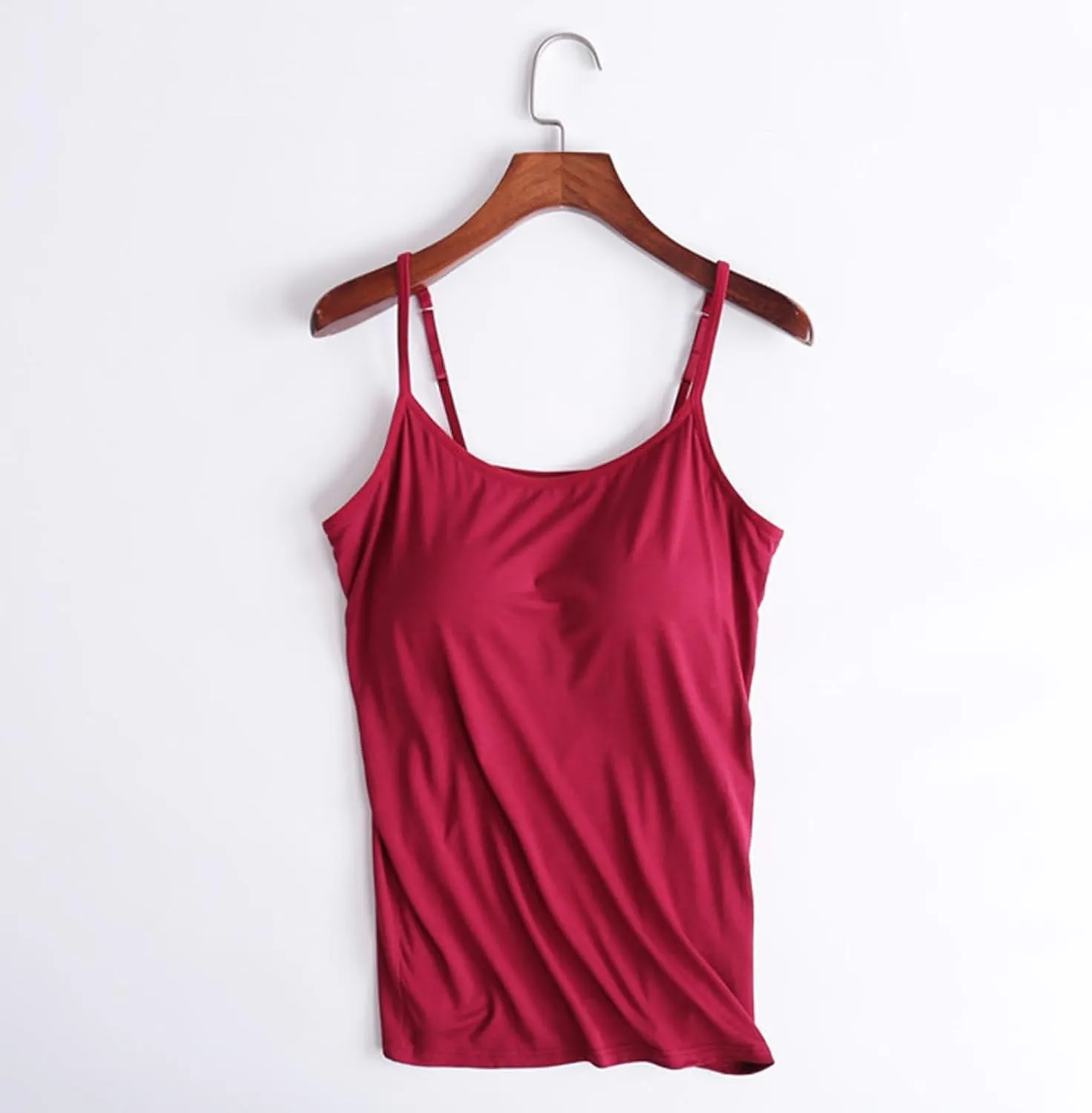 Women Tank Tops Shelf Bra Summer Cotton Yoga Adjustable Spaghetti Strap Camisoles for Workout Outfits Undershirts Cami