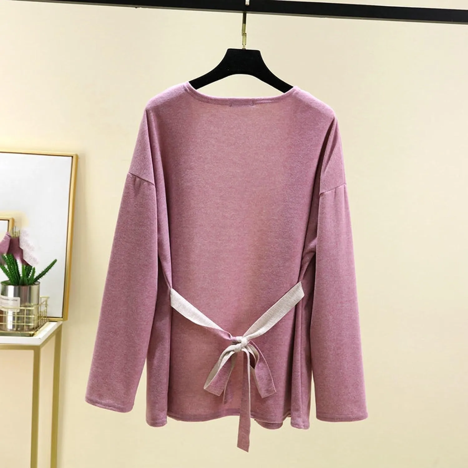 Womens Casual Pajamas Set 2 Pieces Fall Winter Soft Warm Cozy Sleepwear Pant Simple Solid Daily Loungewear Outfits