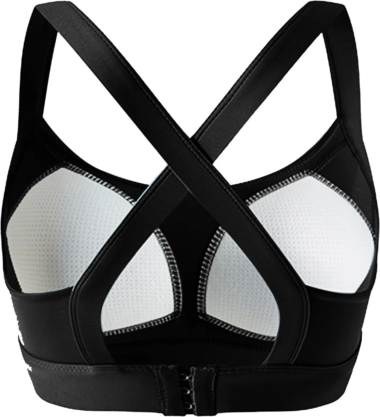 Womens Criss Cross Back Sports Bra - Scoop Neck Padded Low Impact Yoga Bra Workout Crop Top with Built in Bra
