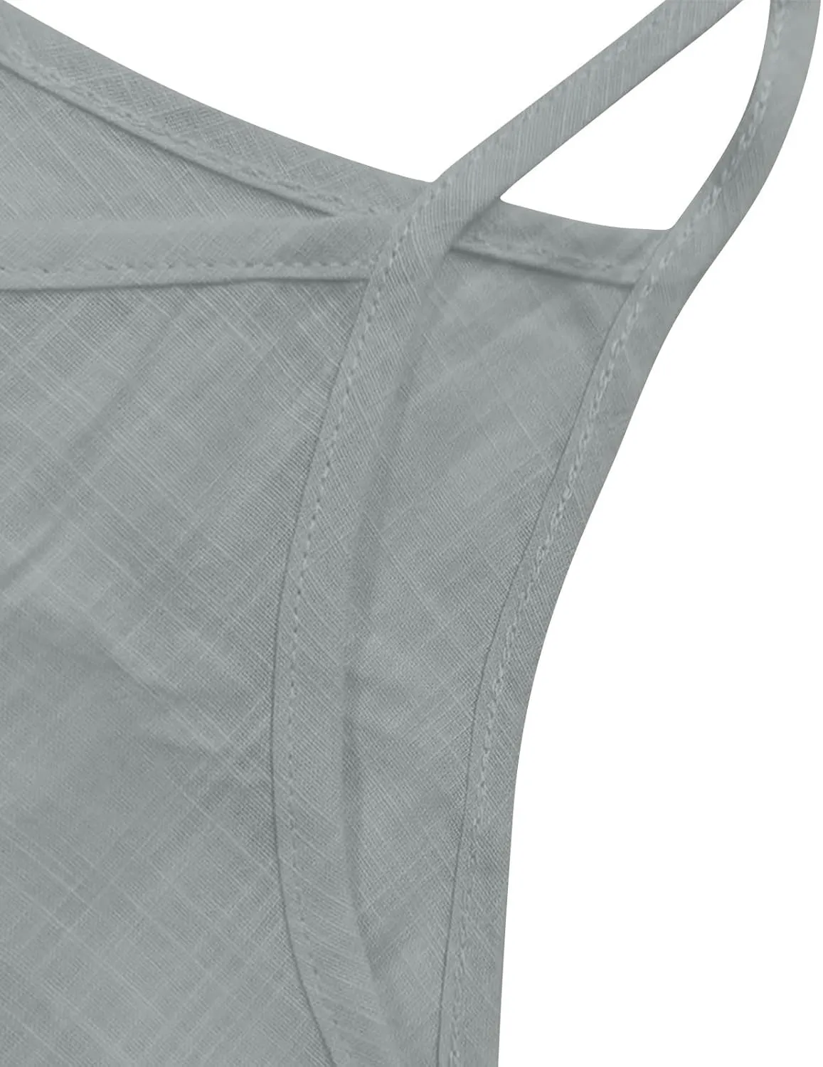 Womens Linen Tank Top Sleeveless Spaghetti Strap Top Casual Solid Color Tops Dressy Fashion Tops Summer Flowy Tank Top