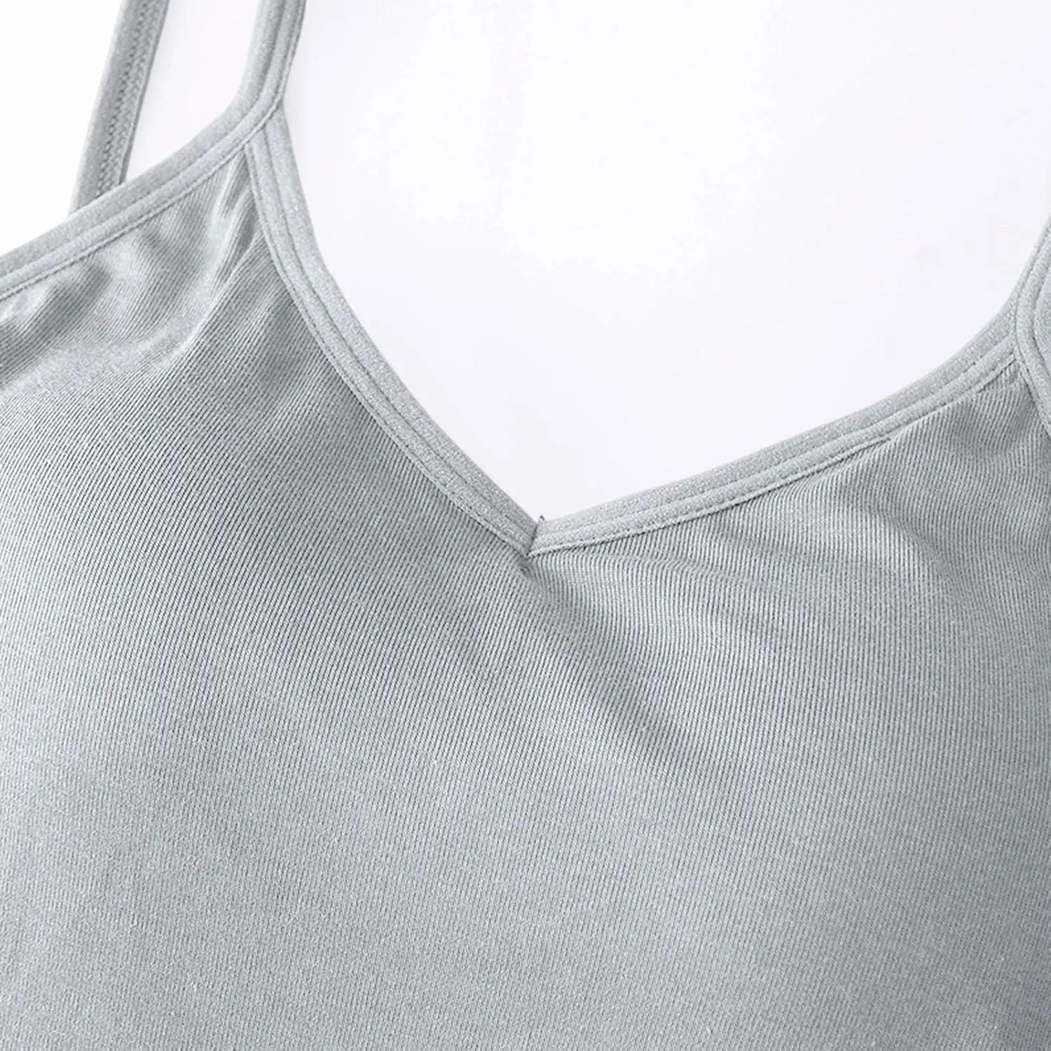 Womens Modal Built-in Bra Summer 2025 Basic Padded Yoga Shirt Shelf Bras Workout Camisole Casual Modal Undershirt