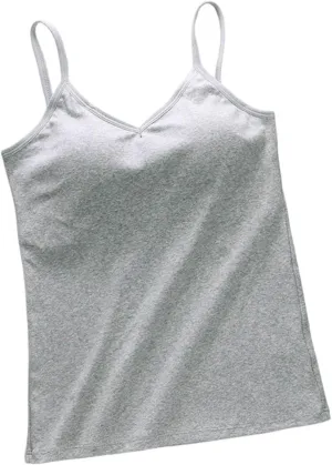 Womens Modal Built-in Bra Summer 2025 Basic Padded Yoga Shirt Shelf Bras Workout Camisole Casual Modal Undershirt