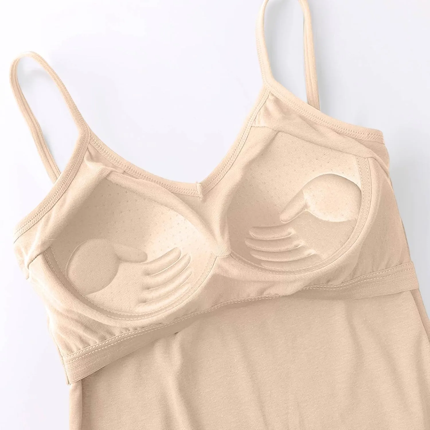 Womens Modal Built-in Bra Summer 2025 Basic Padded Yoga Shirt Shelf Bras Workout Camisole Casual Modal Undershirt