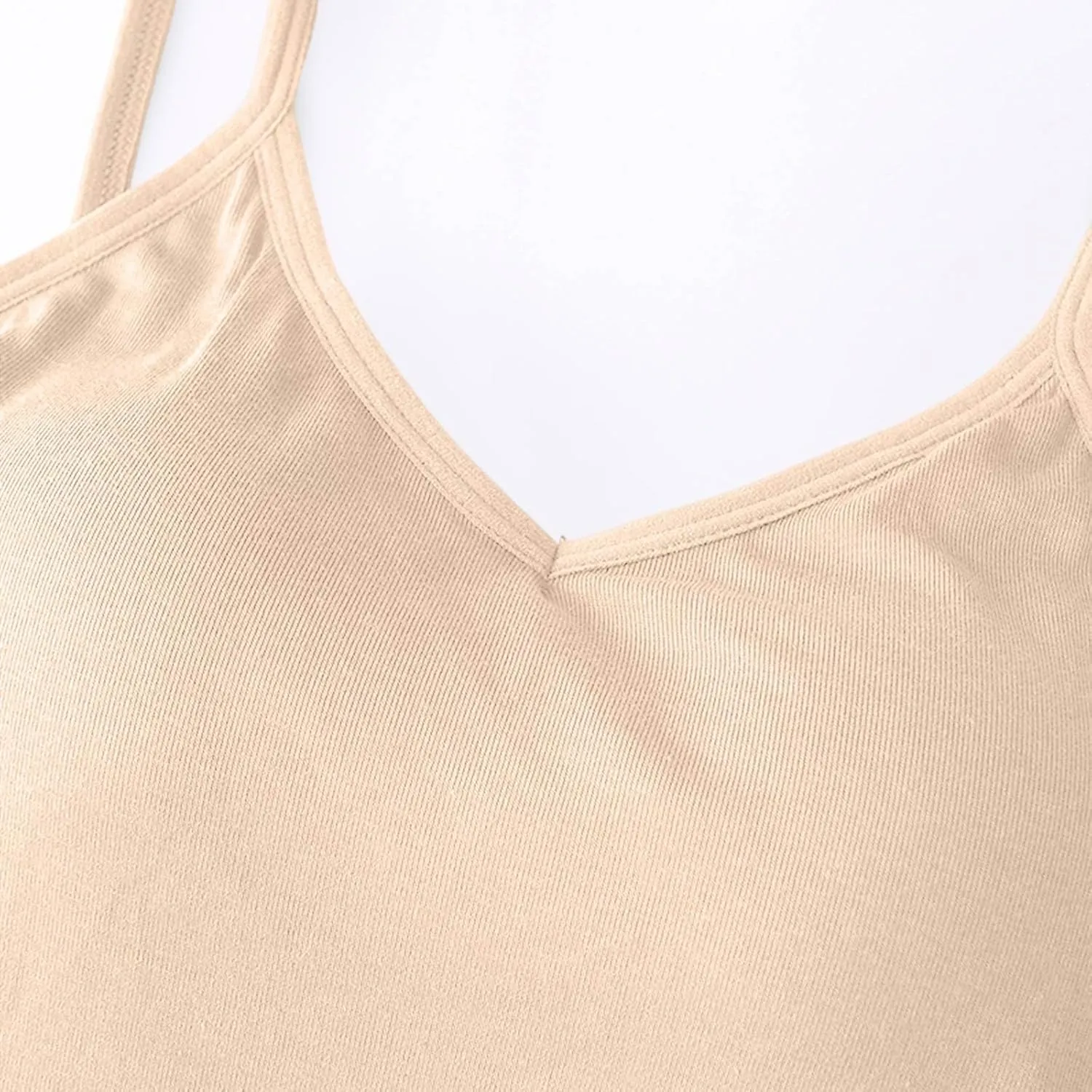 Womens Modal Built-in Bra Summer 2025 Basic Padded Yoga Shirt Shelf Bras Workout Camisole Casual Modal Undershirt
