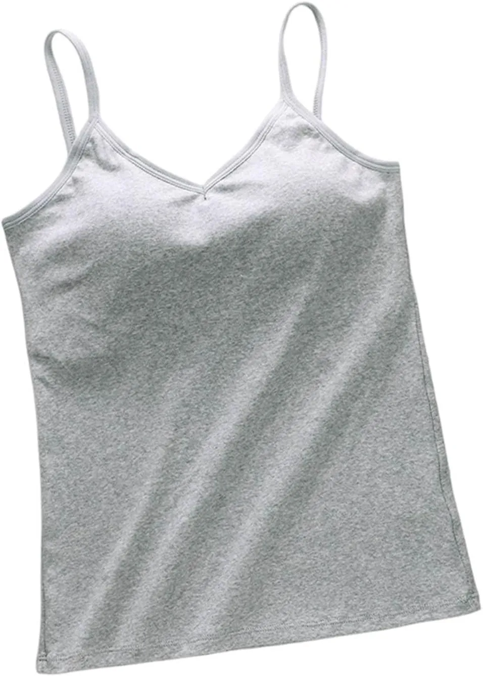 Womens Modal Built-in Bra Summer 2025 Basic Padded Yoga Shirt Shelf Bras Workout Camisole Casual Modal Undershirt