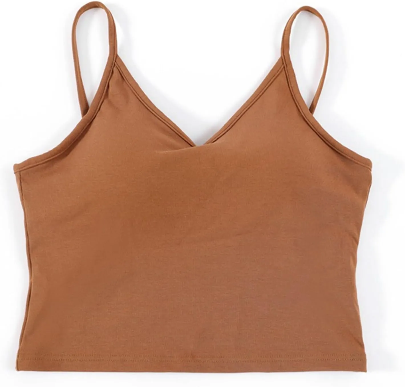 Womens Ribbed Workout Camisoles Built-In Bra Yoga Tanks with Breathable Stretch Convertible Spaghetti Strap Tops