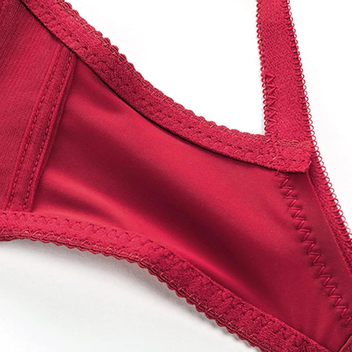 Womens Sexy Seamless Bra, No Underwire Wireless Deep V Adjustable Straps Comfortable Everyday Bra with Support