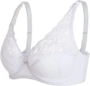Womens Sexy Seamless Bra, No Underwire Wireless Deep V Adjustable Straps Comfortable Everyday Bra with Support