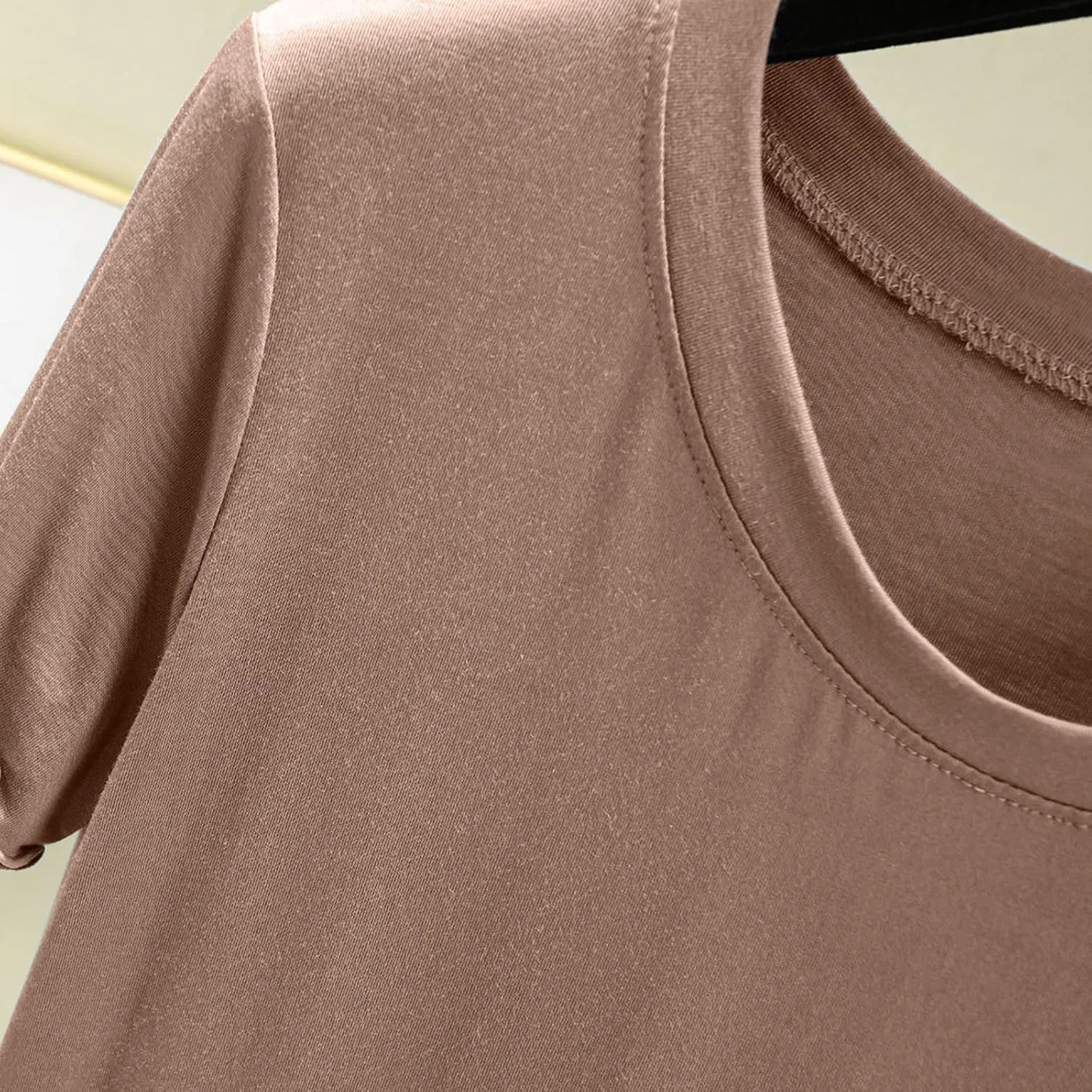 Women's Sleep T-Shirt Crew Neck Pajamas Top Short Sleeve Sleepwear Soft Pjs Tshirts Loose Comfy Lounge Pajamas Shirt