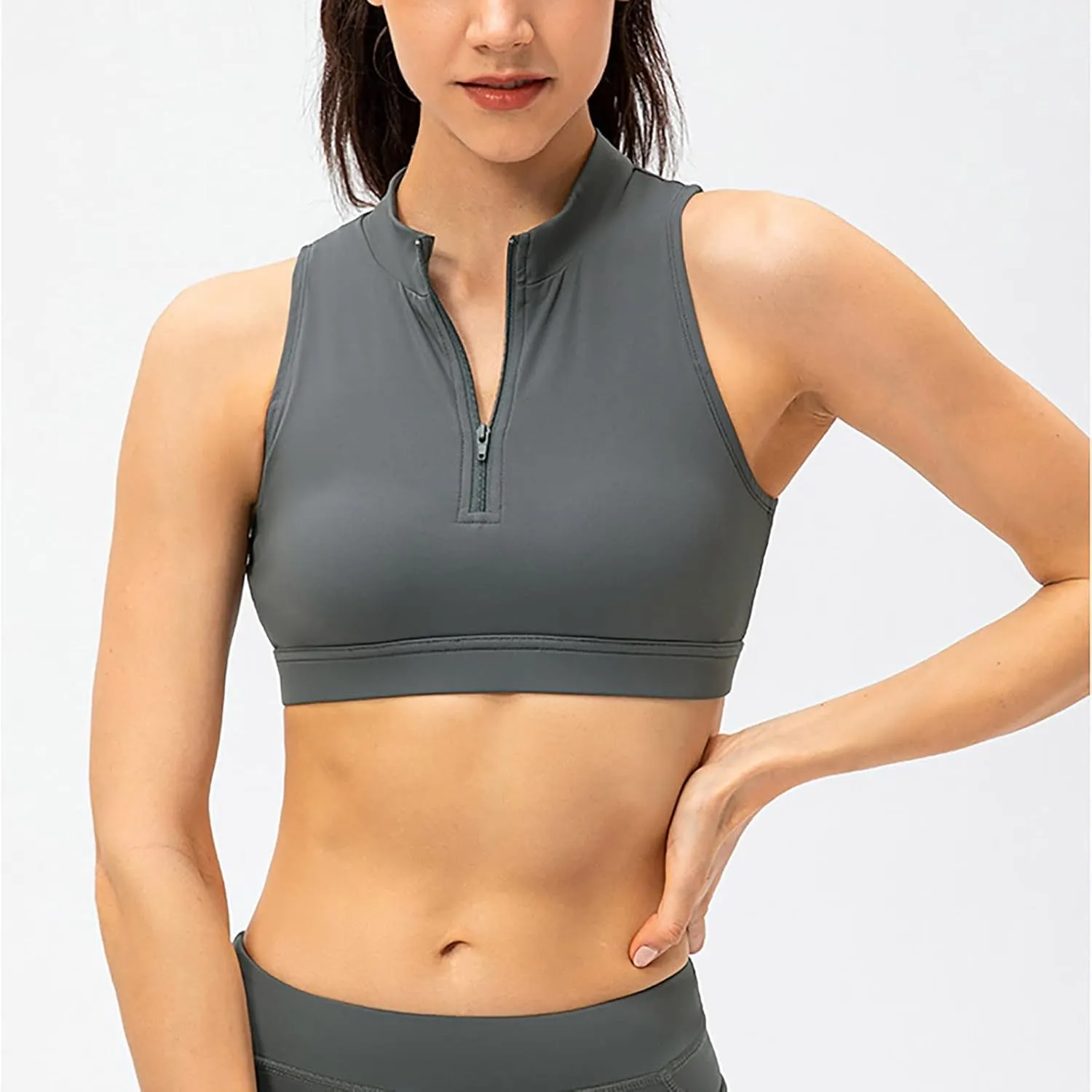 Womens Sleeveless Polo Crop Tops Collar Shirts Workout Crop Tank Tops Cropped Tank Trendy V Neck Tennis Cropped Top