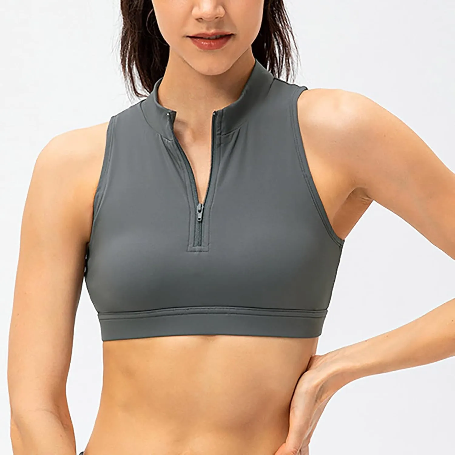 Womens Sleeveless Polo Crop Tops Collar Shirts Workout Crop Tank Tops Cropped Tank Trendy V Neck Tennis Cropped Top