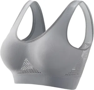 Womens Sports Bras Breathable Cool Liftup Air Bra Running Yoga Tank Bras Seamless Mesh Hollow Yoga Bra Bralette