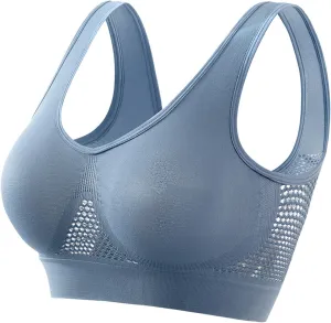Womens Sports Bras Breathable Cool Liftup Air Bra Running Yoga Tank Bras Seamless Mesh Hollow Yoga Bra Bralette