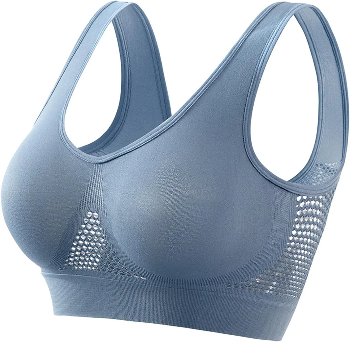 Womens Sports Bras Breathable Cool Liftup Air Bra Running Yoga Tank Bras Seamless Mesh Hollow Yoga Bra Bralette
