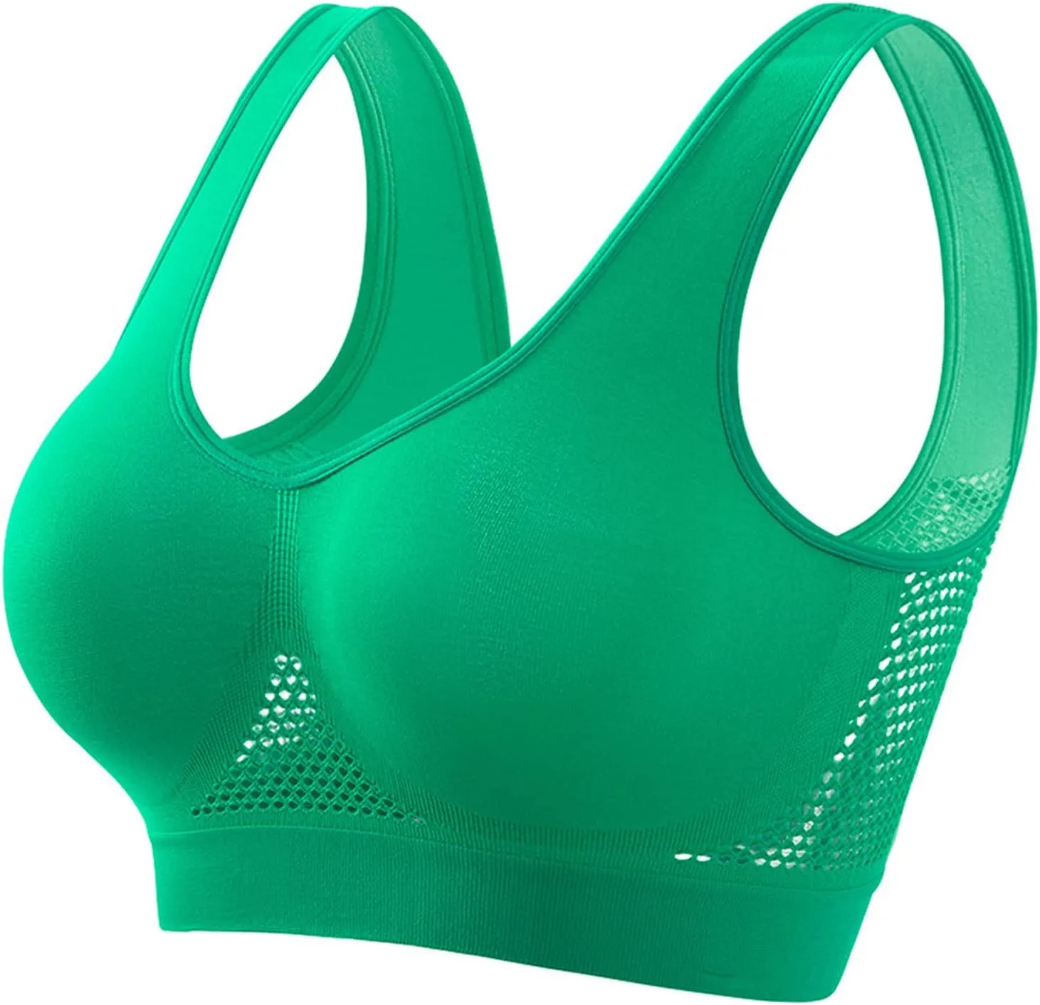Womens Sports Bras Breathable Cool Liftup Air Bra Running Yoga Tank Bras Seamless Mesh Hollow Yoga Bra Bralette