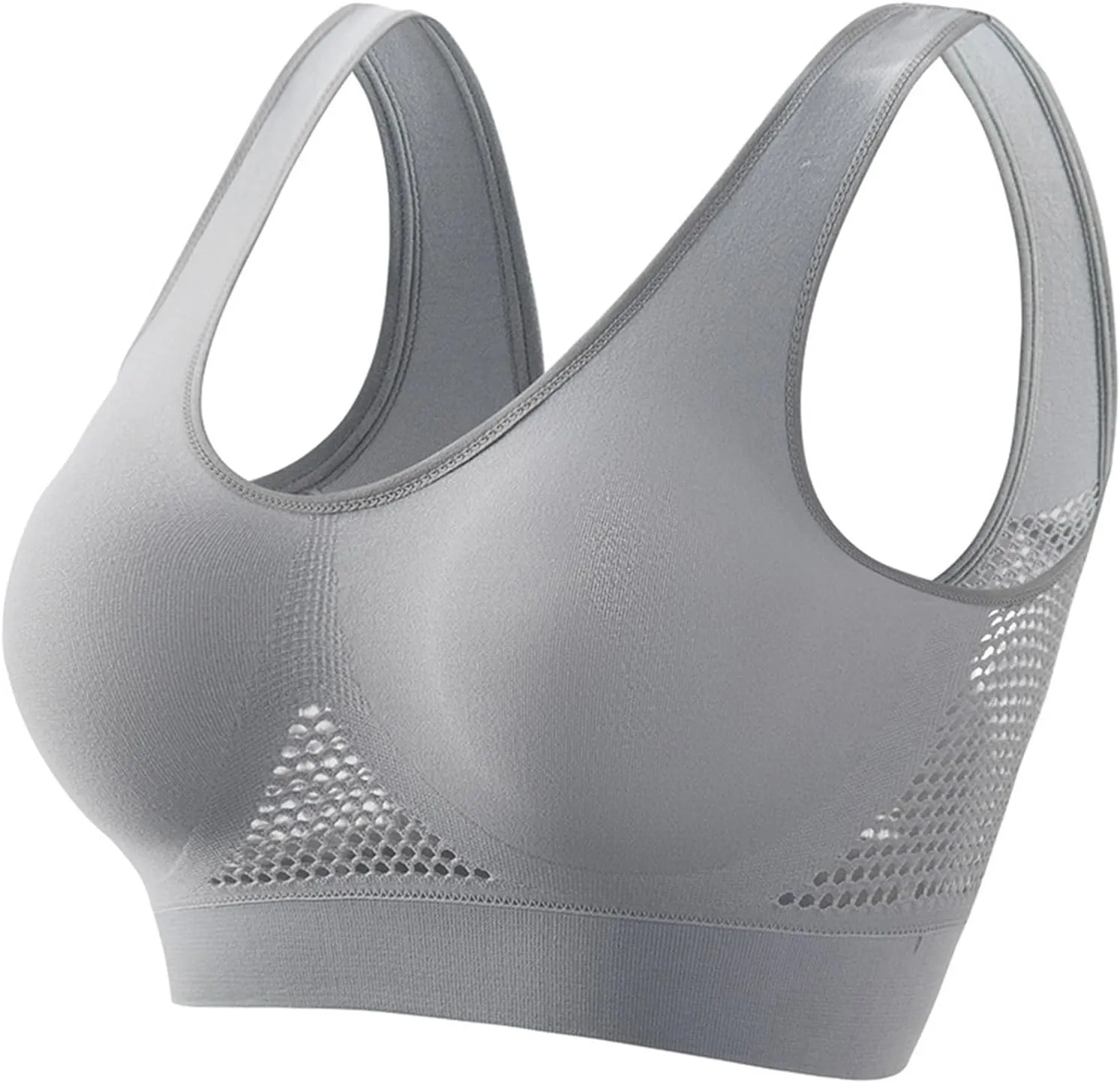 Womens Sports Bras Breathable Cool Liftup Air Bra Running Yoga Tank Bras Seamless Mesh Hollow Yoga Bra Bralette