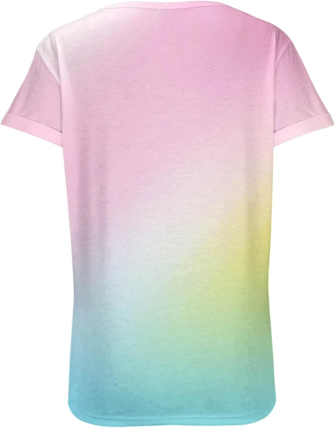 Women's Summer Casual Short Sleeve Loose Tops Blouse Tie Dye Gradient Printing Tees Shirt Trending T Shirts