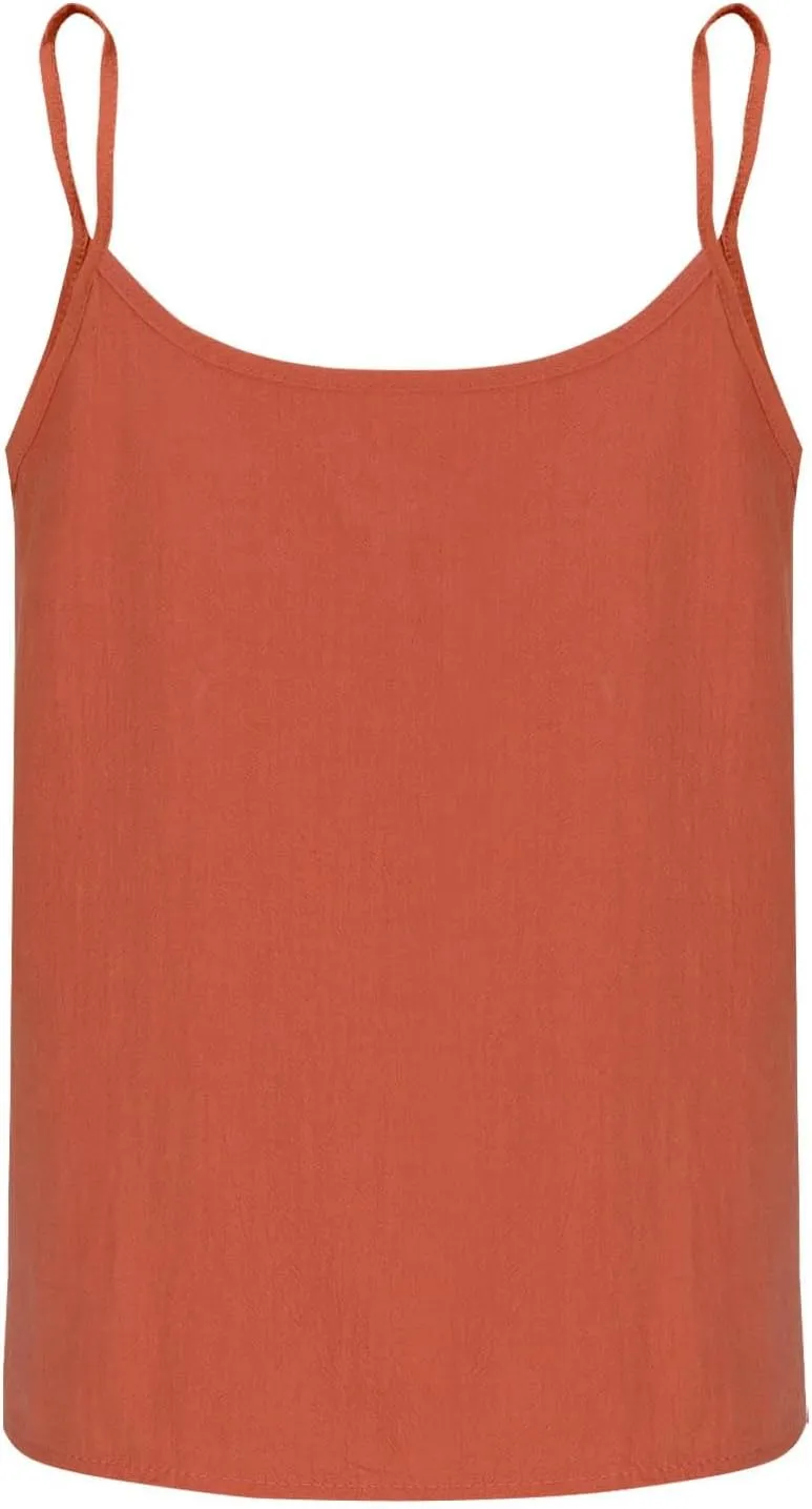Womens Summer Cotton Linen Spaghetti Strap Tank Top V Neck Sleeveless Camisole Casual Loose Button Shirts Crop Tops