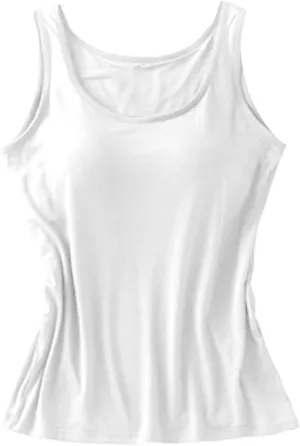 Womens Tank Tops with Built in Bra 2025 Summer Casual Sleeveless Padded Padded Sports Workout Yoga Gym Undershirt