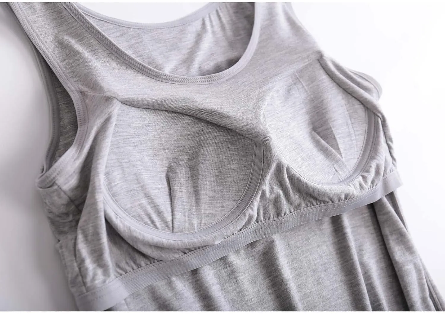 Womens Tank Tops with Built in Bra Summer Basic Padded Yoga Shirt Shelf Bras Workout Camisole Casual Modal Undershirt