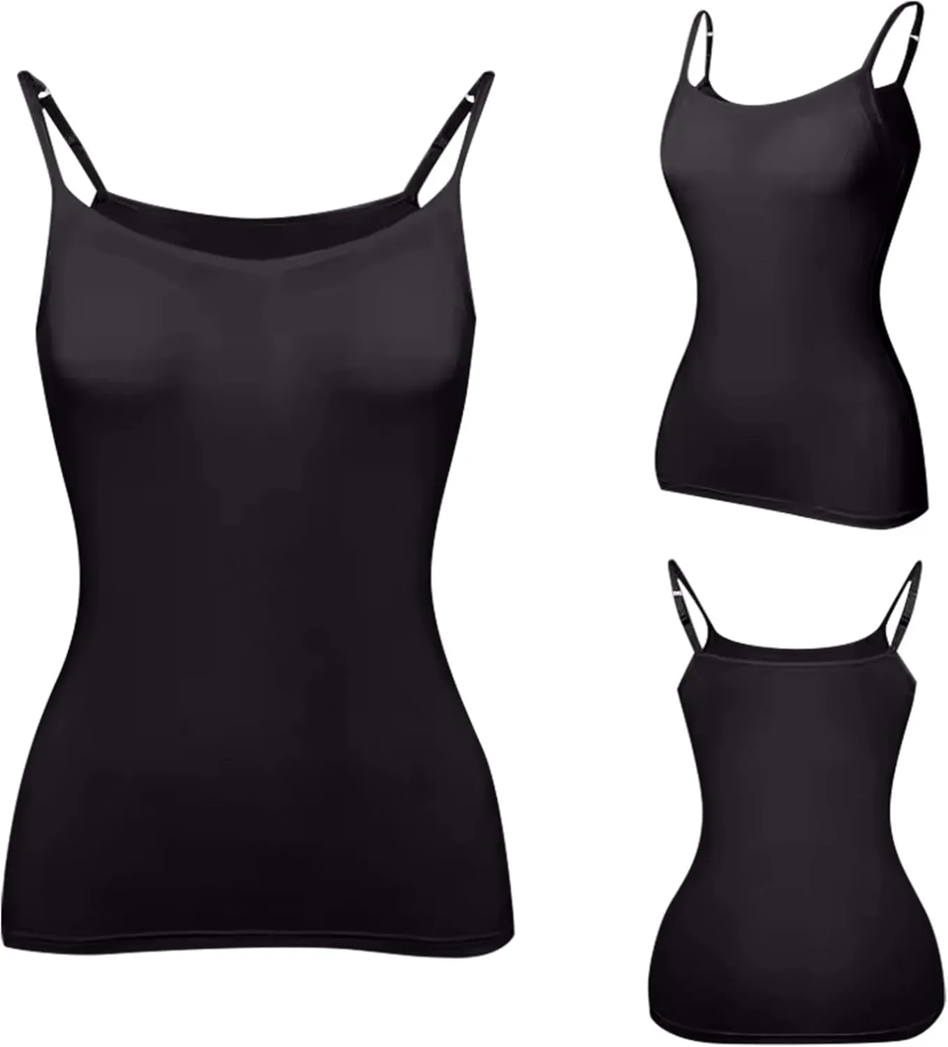 Womens Tank Tops with Built in Bras 2025 Casual Adjustable Spaghetti Strap Shelf Camisole Plus Size Padded Undershirts