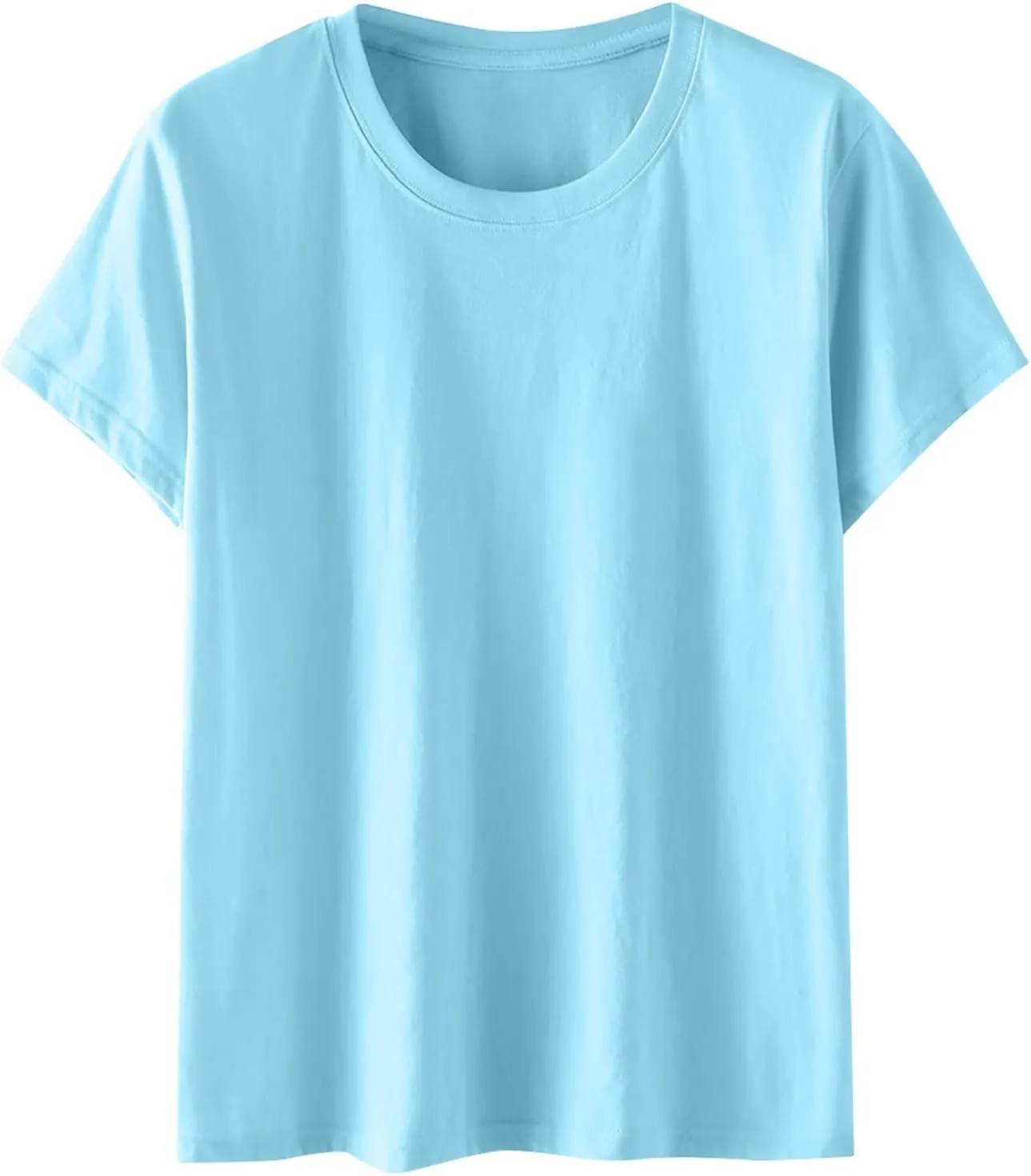 Womens Tunic Tops Dressy Loose Fit Short Sleeve Summer Tshirts Solid Color Casual Workout Yoga Tunics Blouses 2025