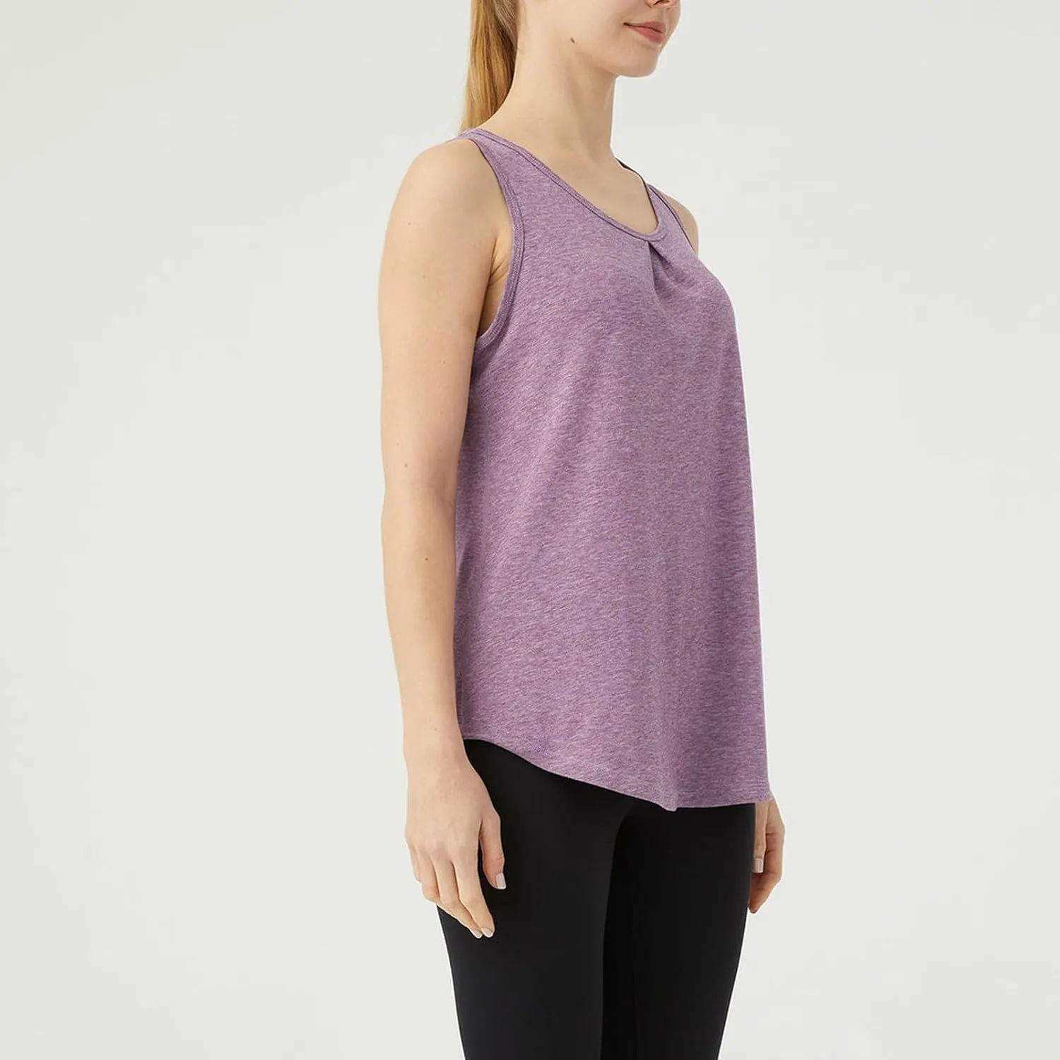 Women's Workout Tops Sleeveless Athletic Tops Solid Color Running Tank Top for Sports Exercise