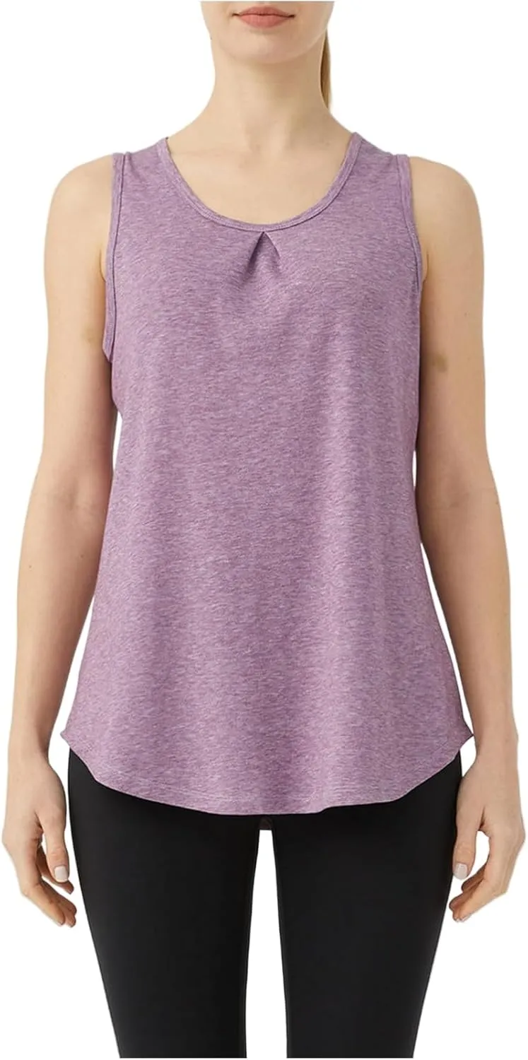Women's Workout Tops Sleeveless Athletic Tops Solid Color Running Tank Top for Sports Exercise