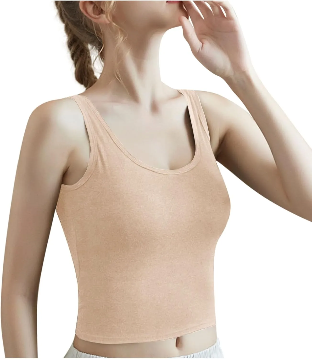 Womens Yoga Tank Tops Sleeveless Round Neck Cropped Vests Elastic Skinny Solid Color Casual Sporting Fitness Camisoles