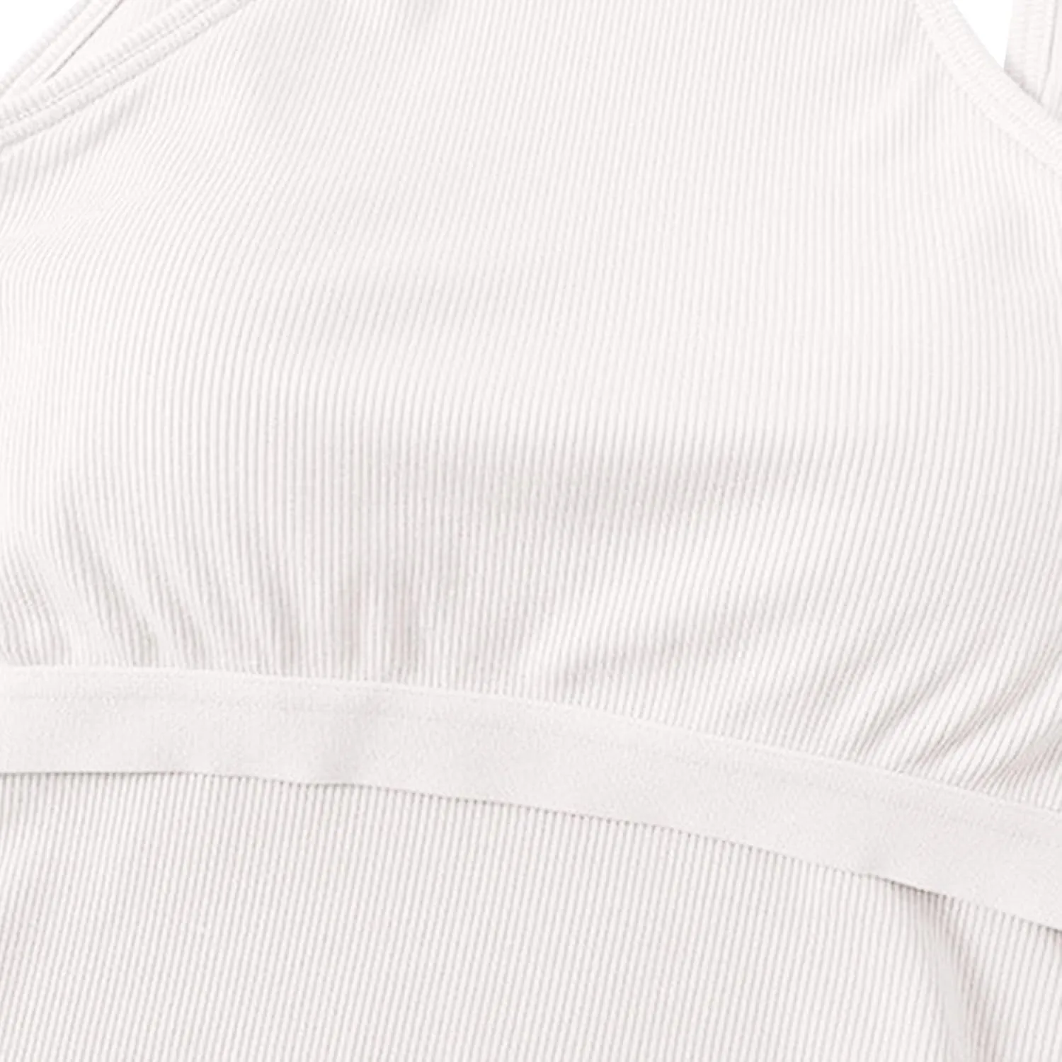 Workout Crop Tops for Women Longline Sports Bras Racerback Ribbed Tank Top with Built in Bra Yoga Athletic Shirts