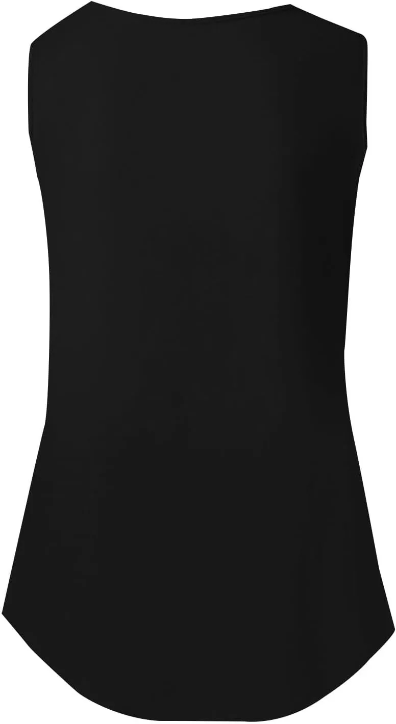 Workout Tops for Women Neck Short Sleeved 2D Printed Casual Loose and Versatile Vest Basic Racerback Slim Tops 2025