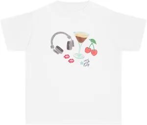 Y2k Graphic Baby Tees for Women Fruit Bow Shirt Crop Top Vintage Aesthetic Teen Girl Clothes 90s Summer Clothing