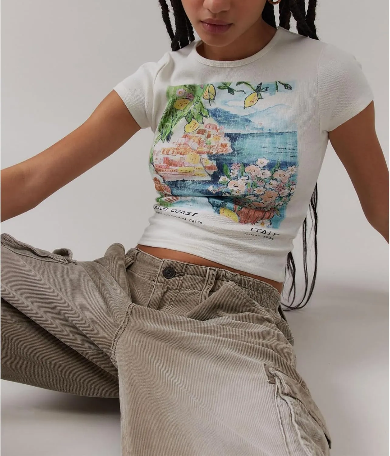 Y2K Graphic Tees for Women Retro Aesthetic Pattern Crop Tops Teen Girls Crewneck Vintage Baby Tee Slim Fit Shirt