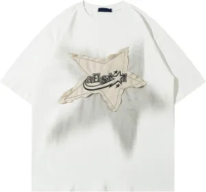 Y2K Vintage Tees for Men Women Grunge Clothes Oversized Graphic Tees Cartoon Printed Short Sleeve T Shirts