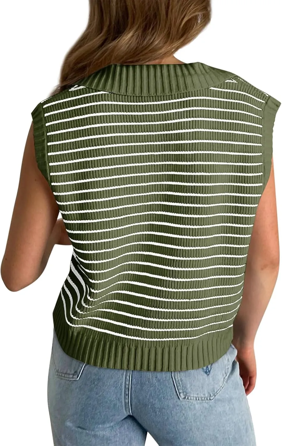 Yousify Summer Sweaters for Women 2025 V Neck Cap Sleeve Tops Sleeveless Spring Clothes Sweater Vest S-2XL